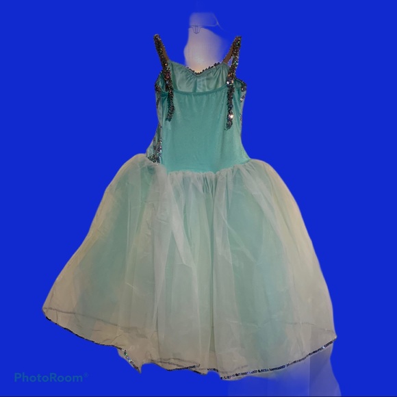Ballerina Costume Curtain Call Green Child 10C - Picture 3 of 11
